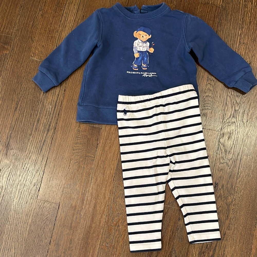 Ralph Lauren bear set. 12mo